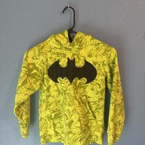 Boys Medium Batman Neon Green Glow in the Dark Hoodie